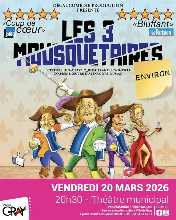 Les 3 mousquetaires environ