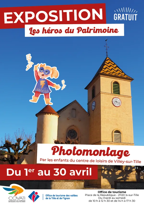 Exposition de photomontages, par les enfants du centre de loisirs de Villey-sur-Tille