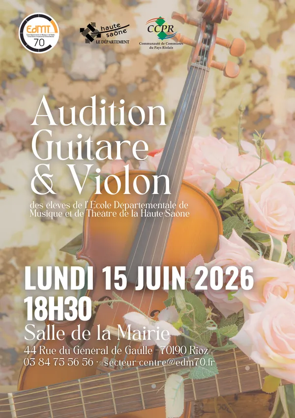 Audition guitare & violon à Rioz