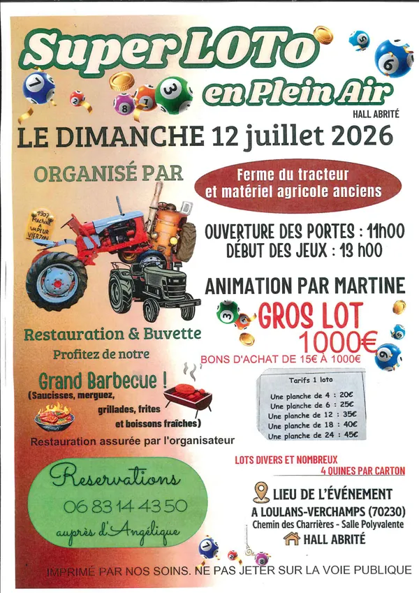 Super loto à Loulans-Verchamp
