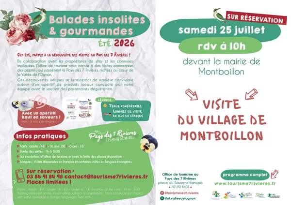 Visite du village de Montboillon