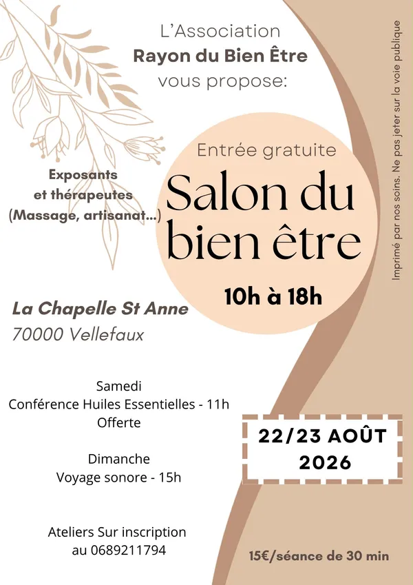 Salon du bien-être à Vellefaux