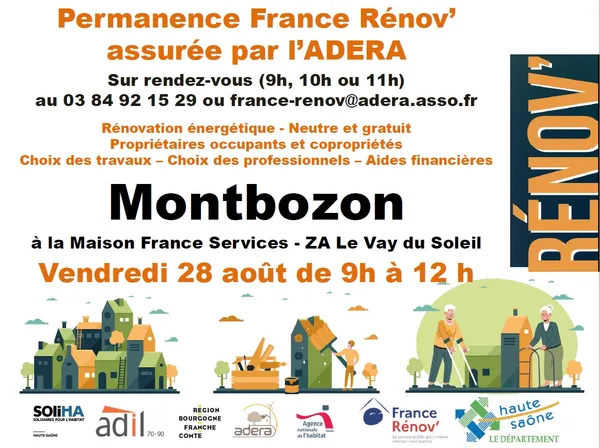 Permanence France Rénov' à Montbozon