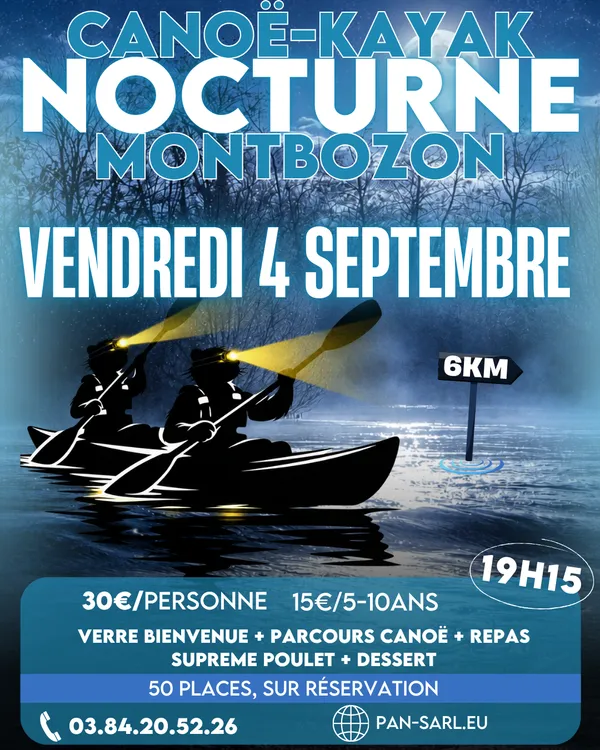 Annulé Canoë-kayak nocturne à Montbozon