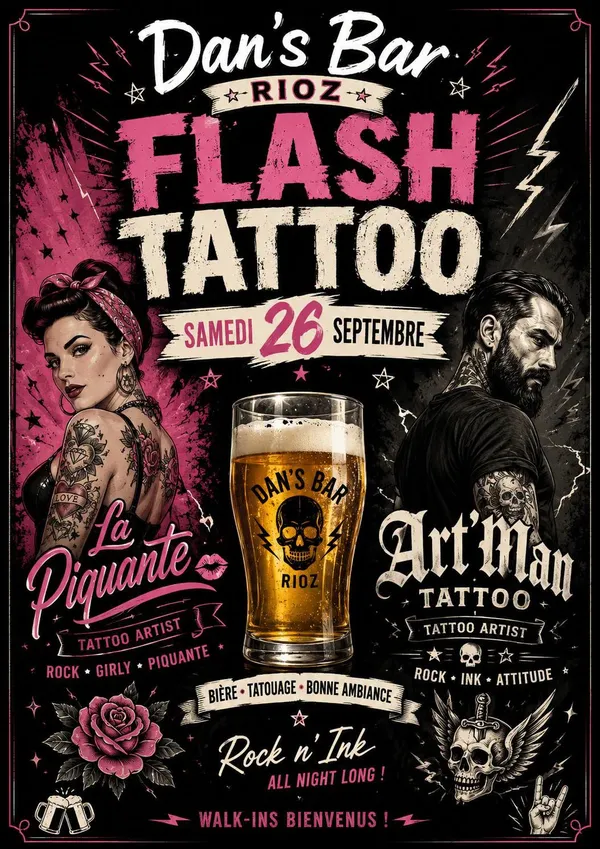 Soirée flash tattoo à Rioz