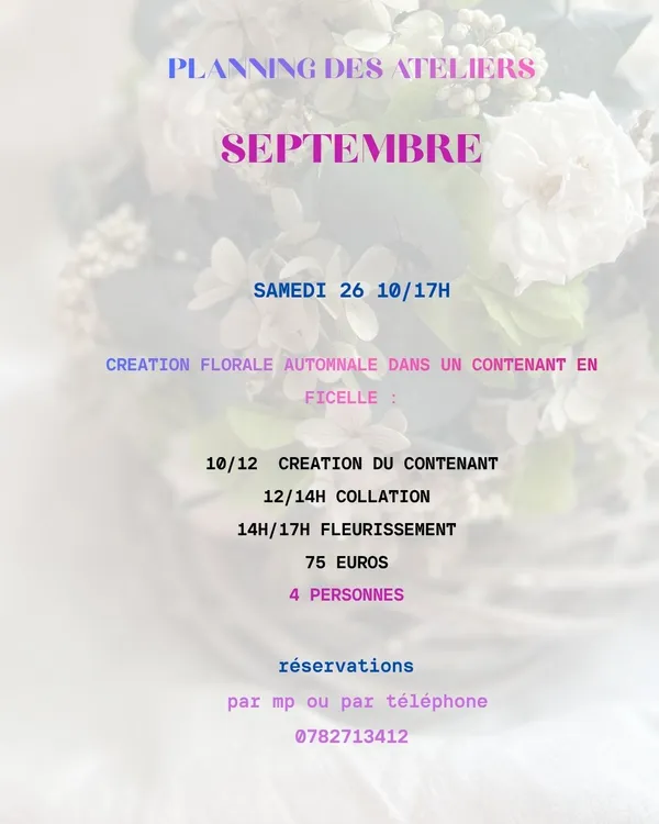 Les ateliers floraux chez Id création à Rioz