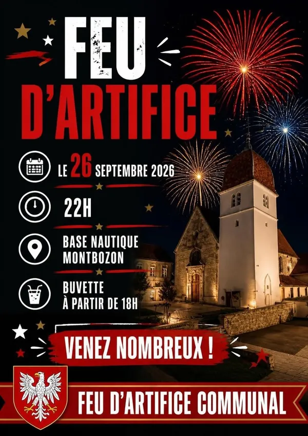 Feu d'artifice à Montbozon