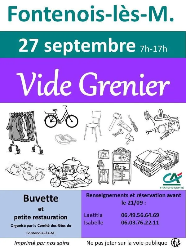 Vide grenier à Fontenois les Montbozon