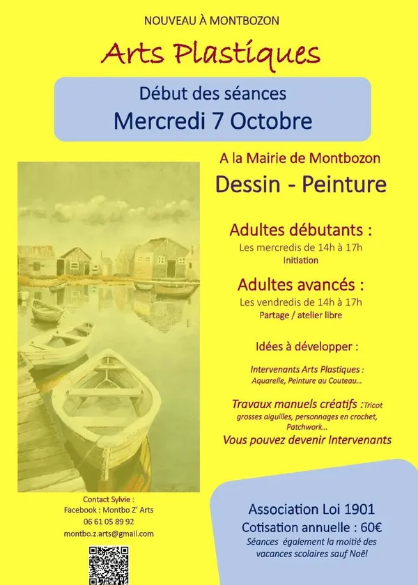 Début des séances arts plastiques à Montbozon