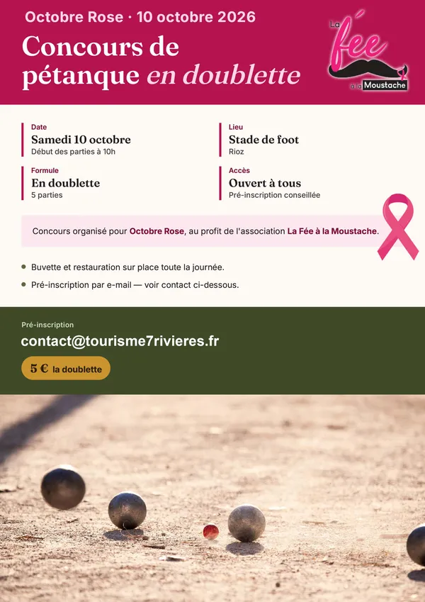 Concours de pétanque en doublette à Rioz