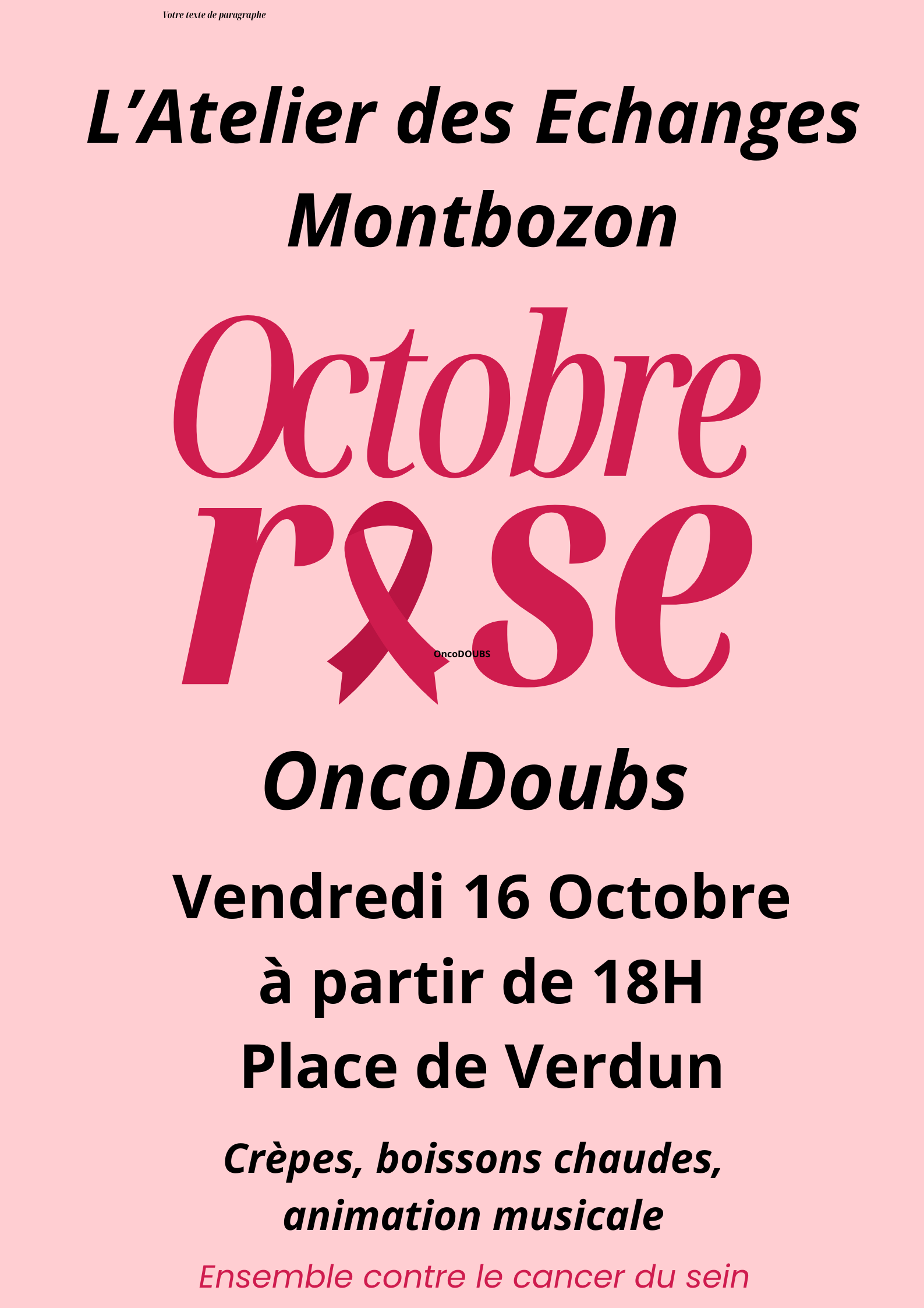 Soirée octobre rose à Montbozon
