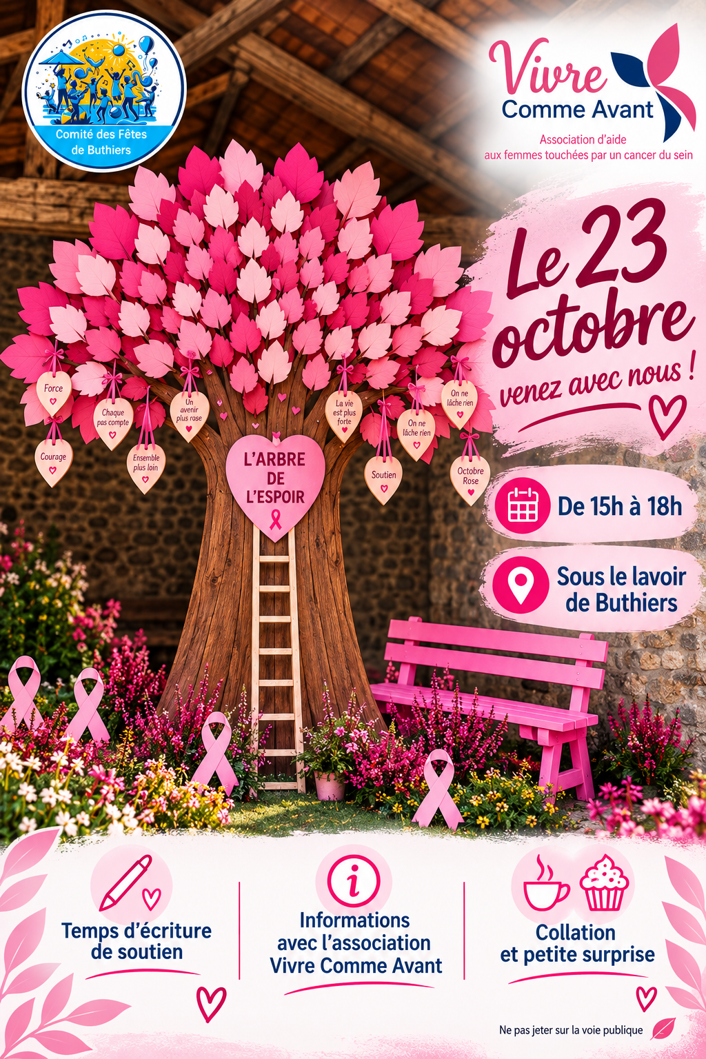 Octobre Rose / Temps d'écriture à Buthiers