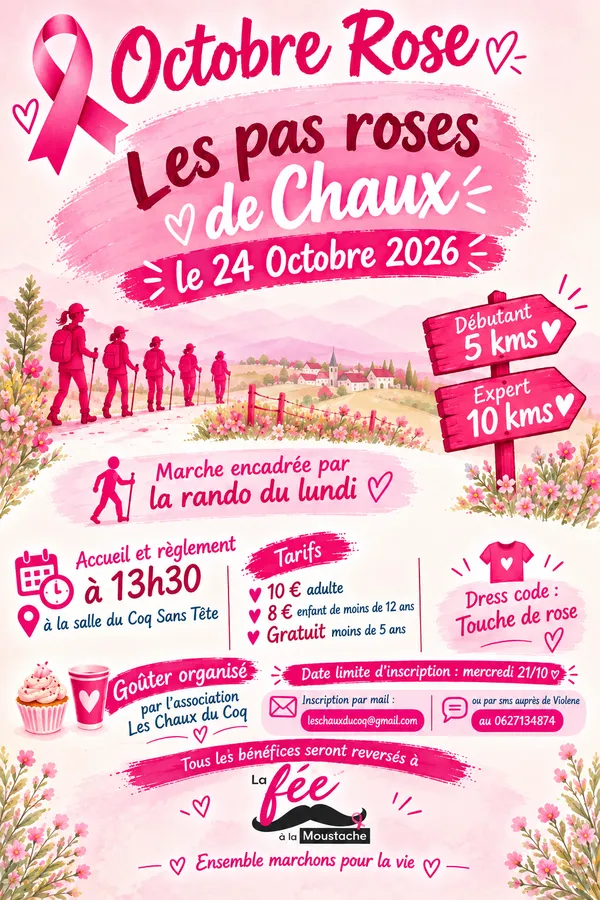 Octobre Rose / Rando à Chaux la Lotière