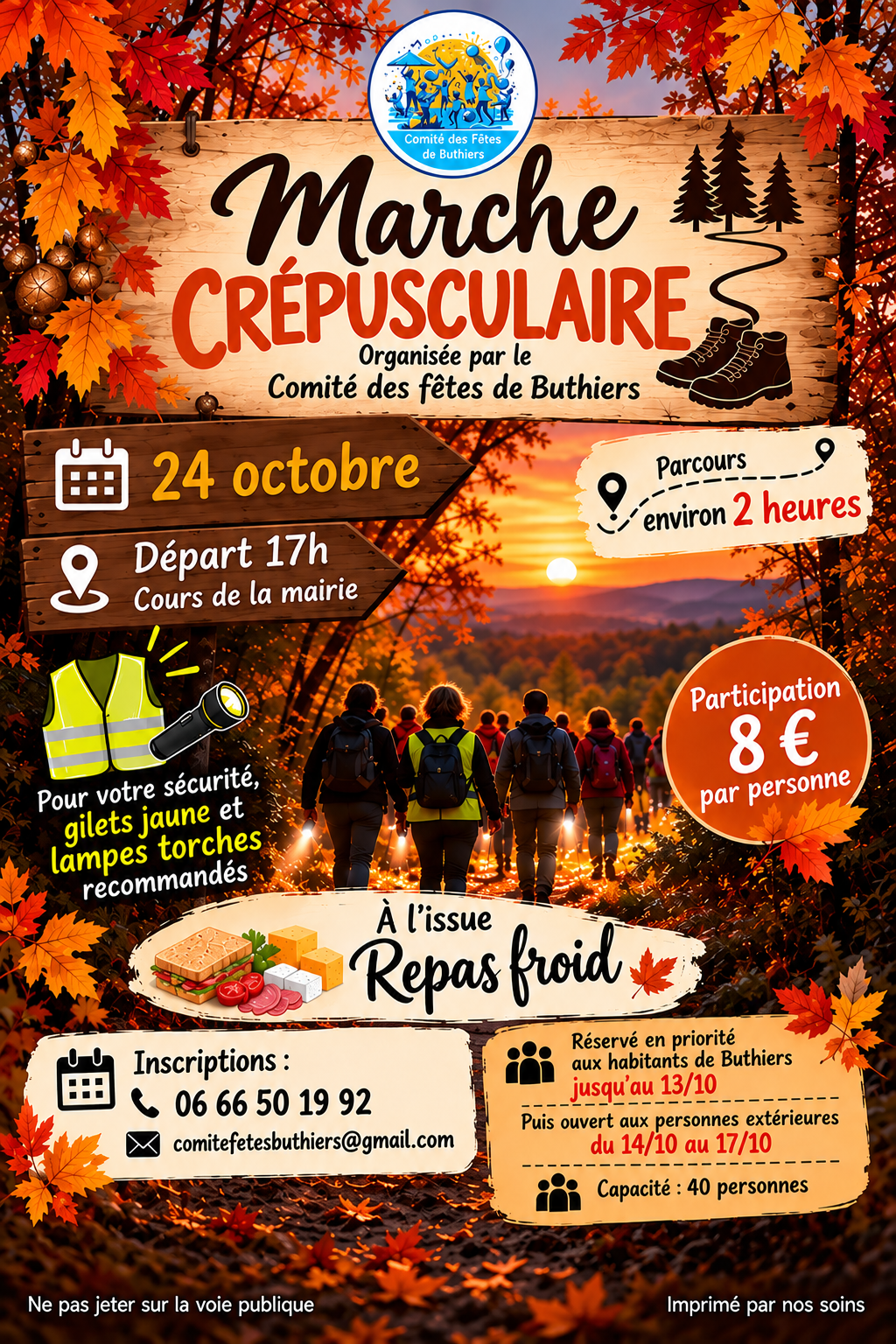 Marche crépusculaire à Buthiers