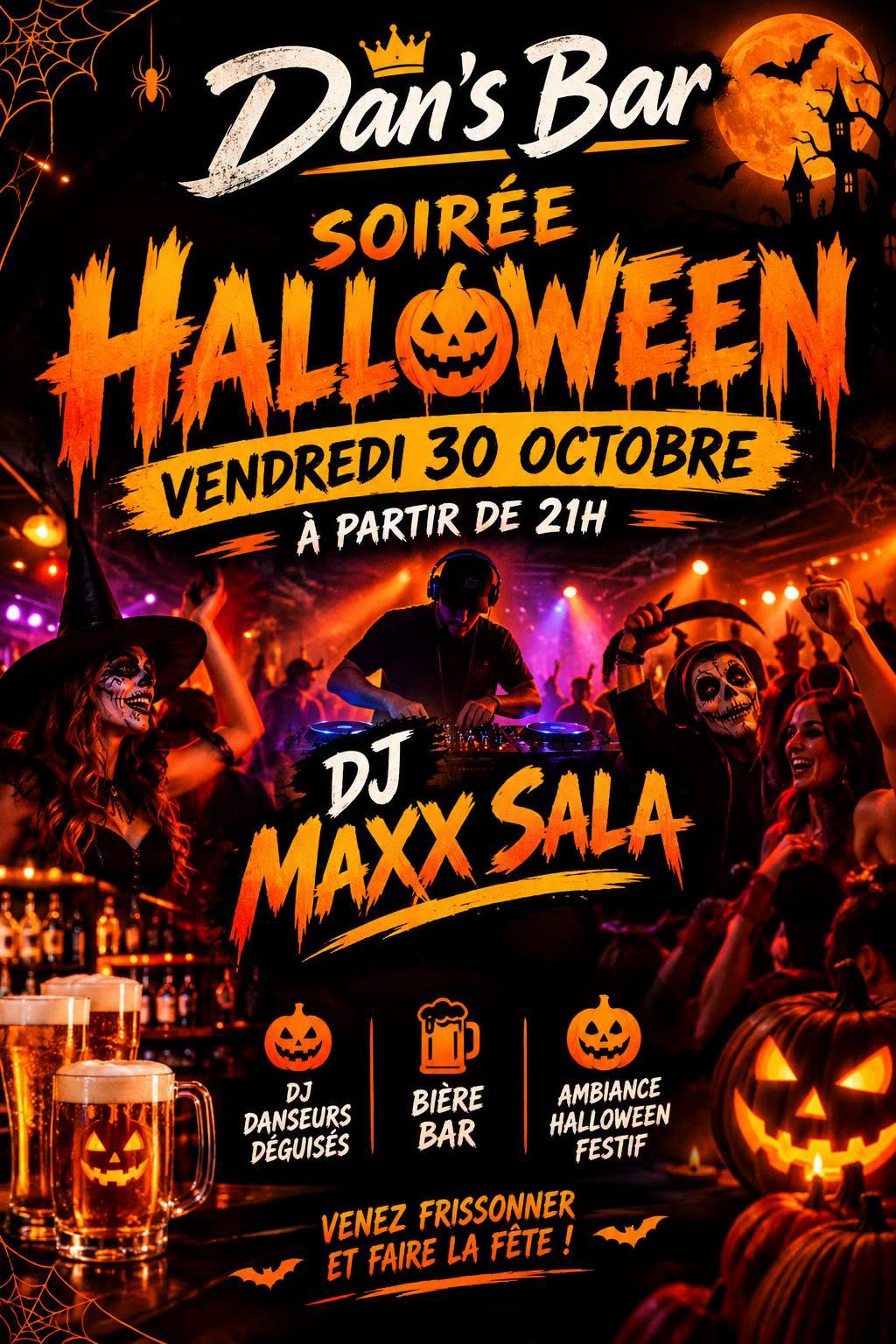 Soirée Halloween au Dan's bar à Rioz