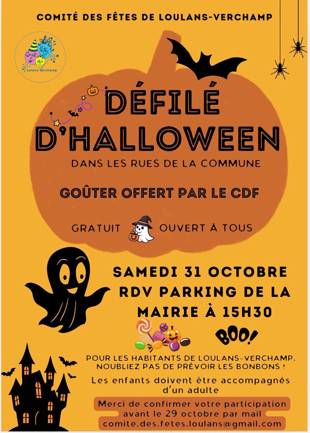 Défilé d'halloween à Loulans