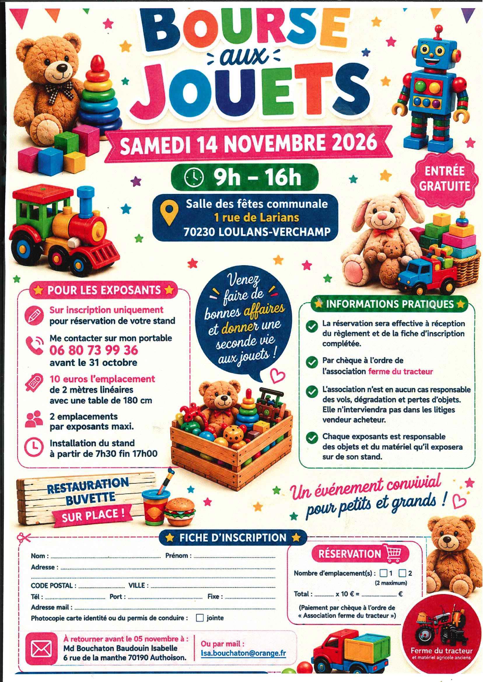 Bourse aux jouets à Loulans-Verchamp