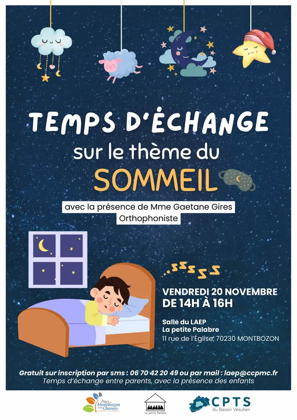 Temps d'échange sur le sommeil à Montbozon