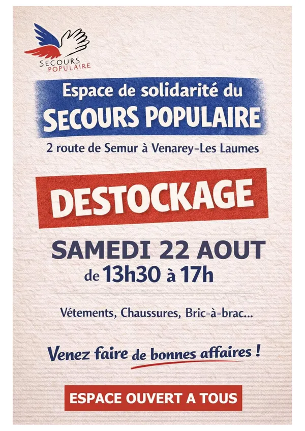 Déstockage du Secours Populaire