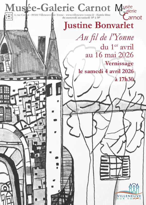 Vernissage de l'exposition "Au fil de l’Yonne" de Justine Bonvarlet