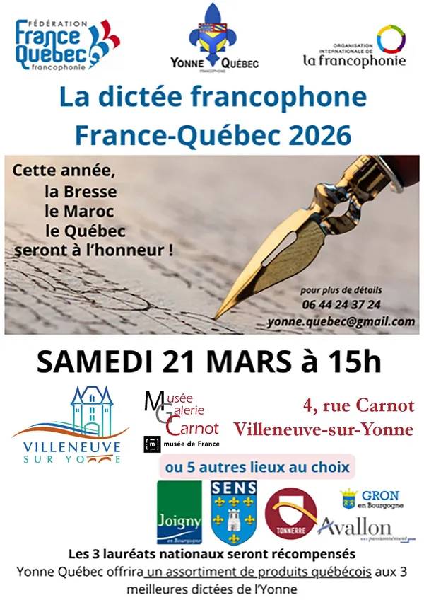 Dictée francophone Yonne-Québec