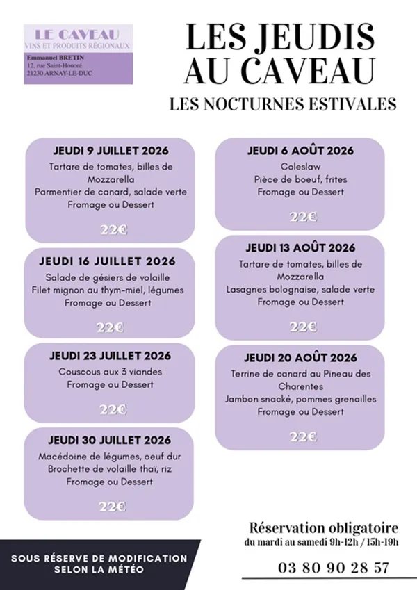 Les jeudis au Caveau
