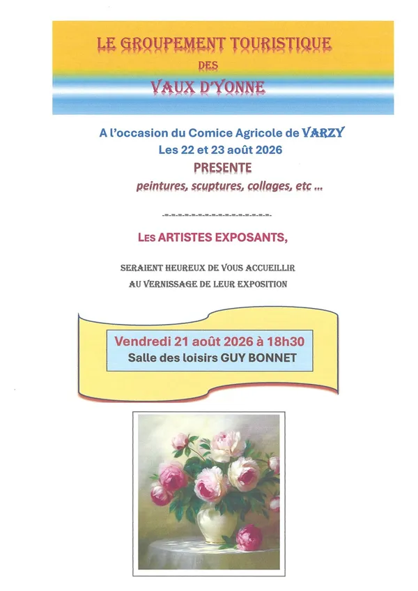Exposition peintures, sculptures, collages, etc... - Par le Groupement Touristique des Vaux d'Yonne