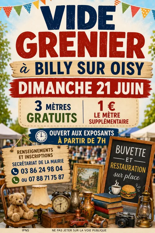Vide-greniers à Billy-sur-Oisy