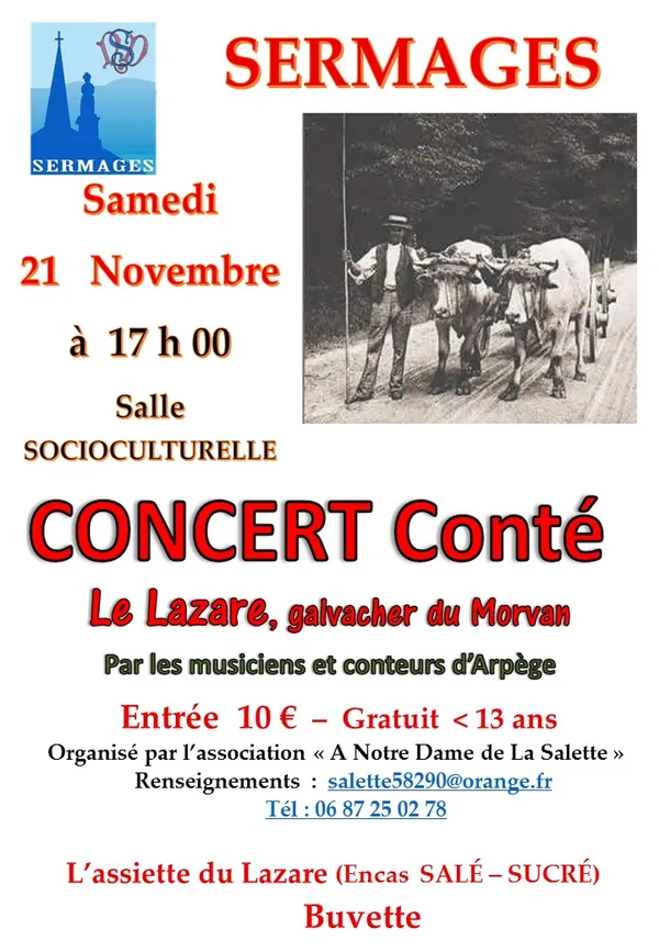 Concert conté : "Le Lazare, galvacher du Morvan"