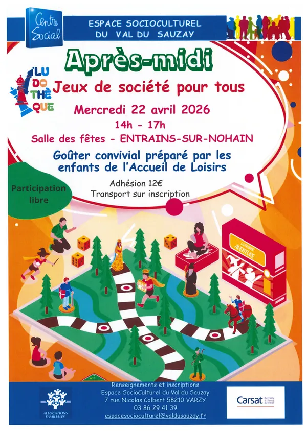 Après-midi jeux de société pour tous