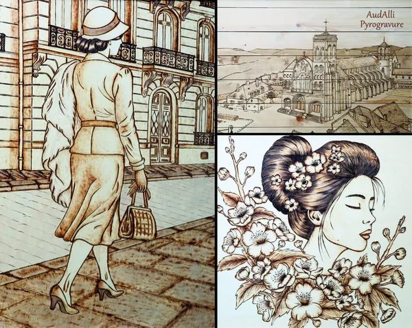 Exposition "Audalli pyrogravure" de Audrey Allion