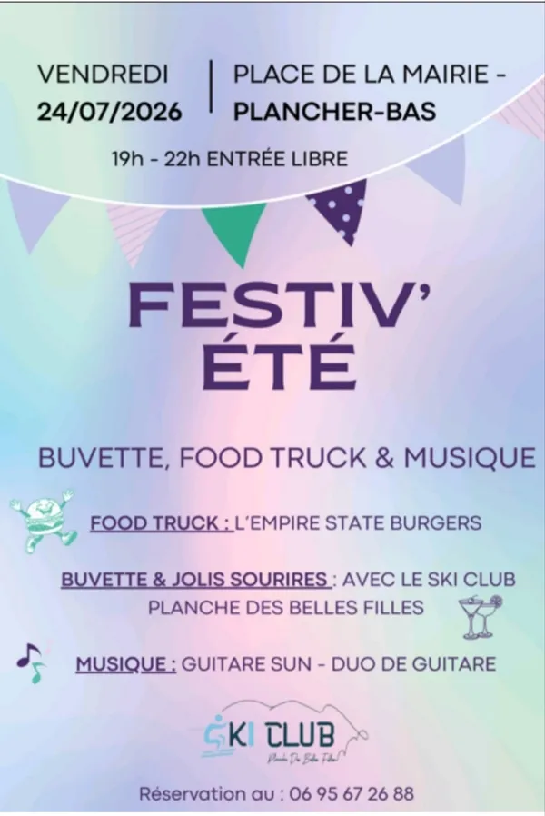Festiv'été à Plancher-Bas - Soirée burger avec "Guitare Sun"