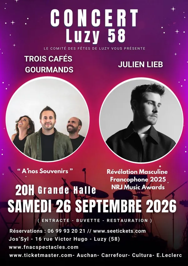 Concert : Trois Cafés Gourmands - Julien Lieb