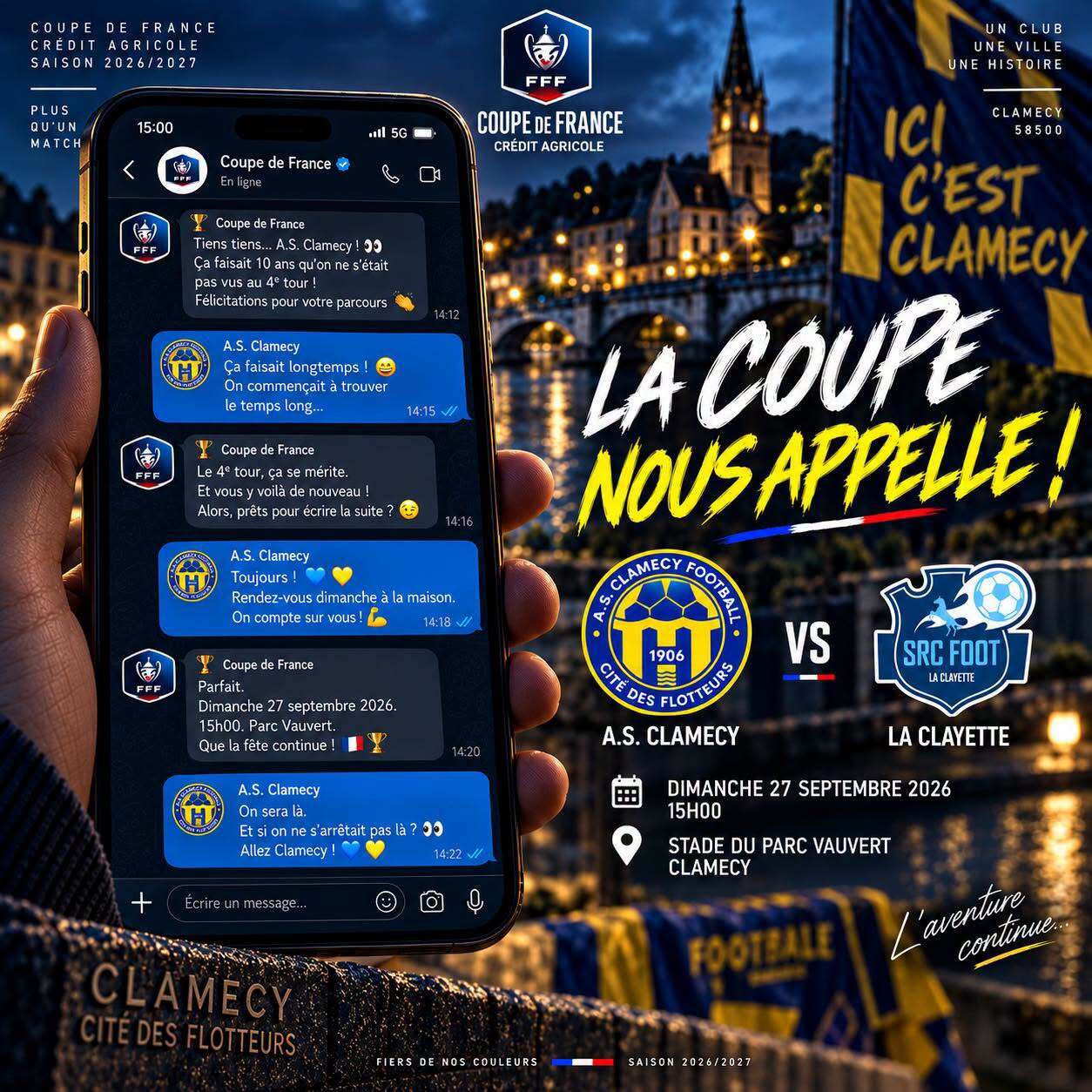 Match A.S. Clamecy Football VS SRC Foot La Clayette