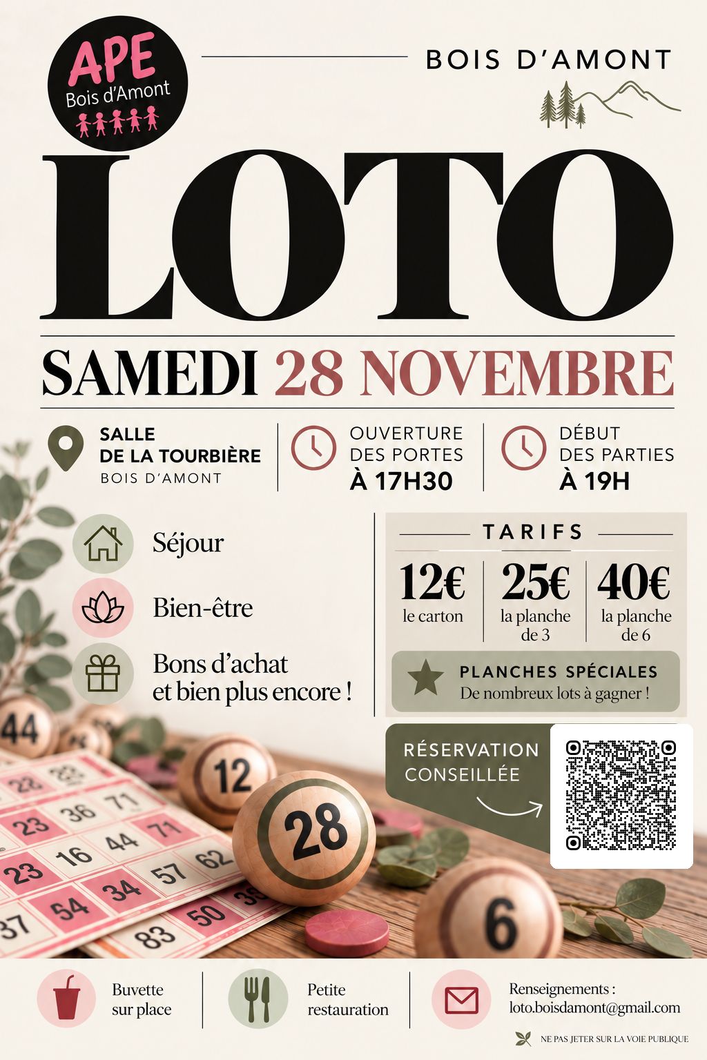 LOTO de l'APE Bois d'Amont