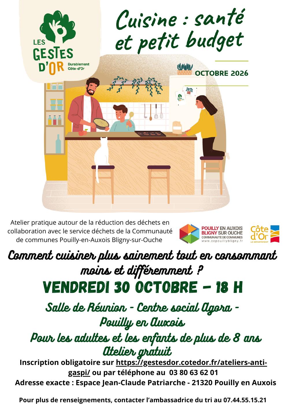 Atelier cuisine anti gaspi- Pouilly en Auxois