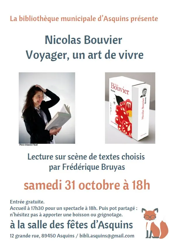 Lecture - Nicolas Bouvier : Voyager, un art de vivre
