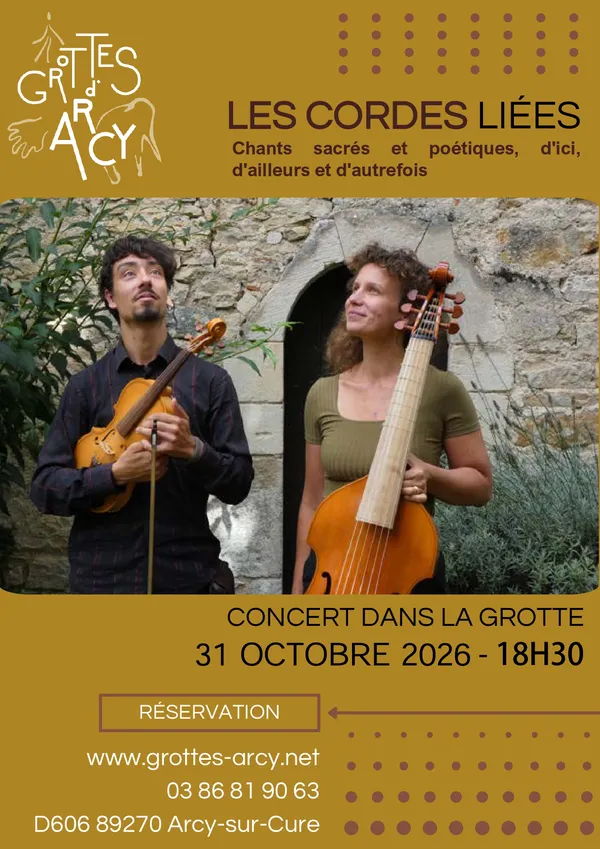 Concert aux Grottes d'Arcy - Les Cordes Liées