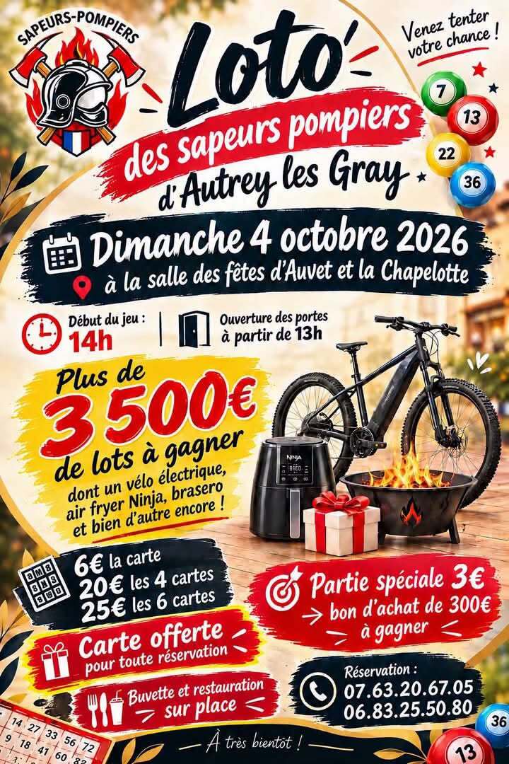 Loto des sapeurs-pompiers