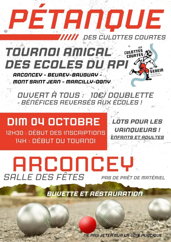 Pétanque des culottes courtes du Serein
