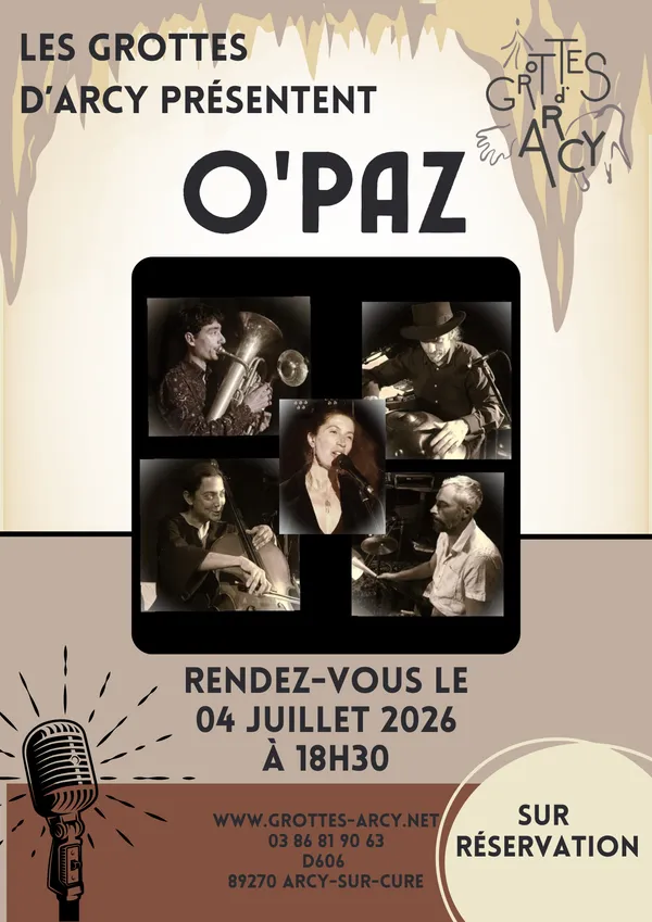 Concert aux Grottes d'Arcy - O'Paz