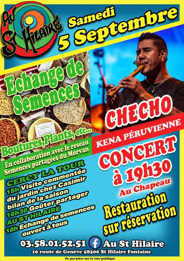 Échange de semences et concert "Checho"