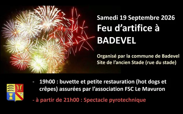 a supp Feu d'artifice à BADEVEL