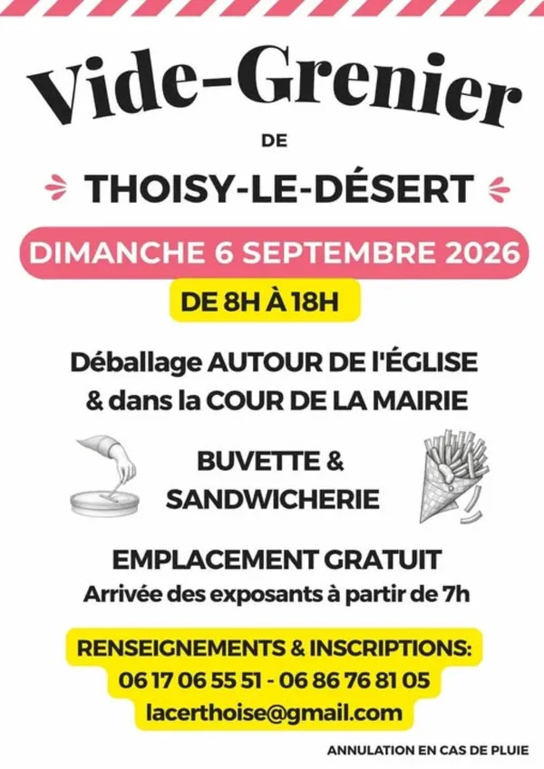 Vide-grenier- Thoisy le Désert
