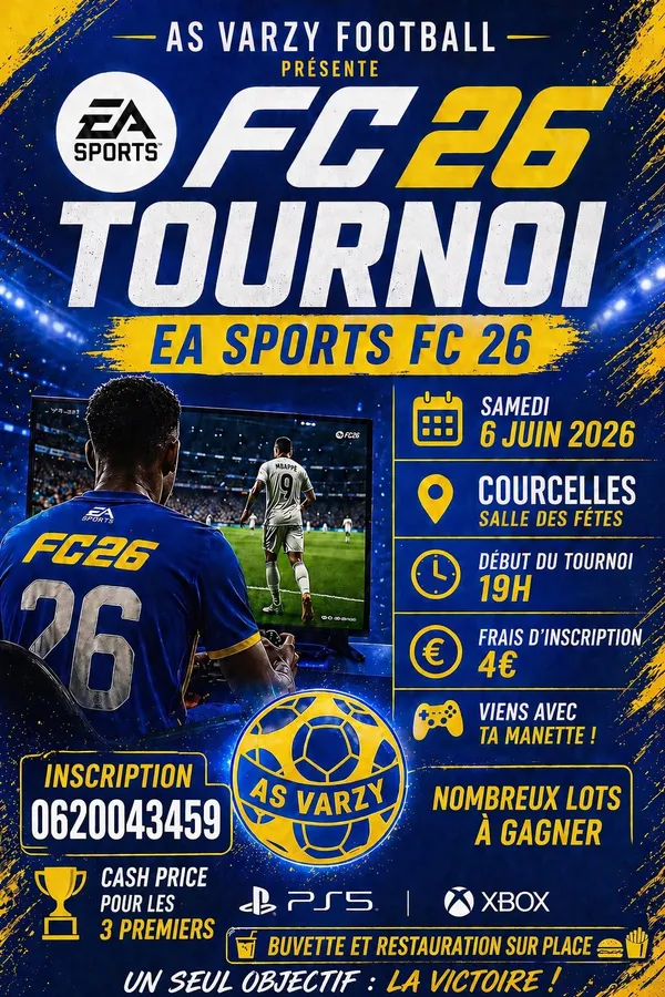 AS Varzy Football présente EA Sport FC 26 tournoi