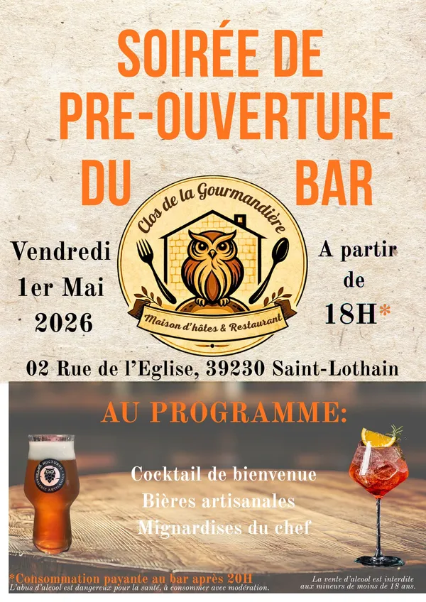 Pré-ouverture du bar