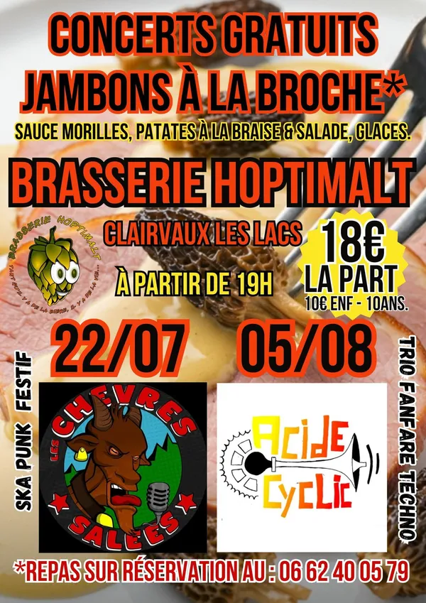Concert et jambon à la broche