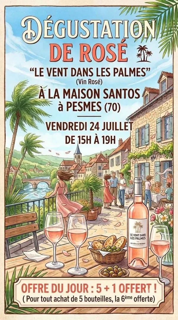 Dégustation rosé "Le vent dans les palmes"