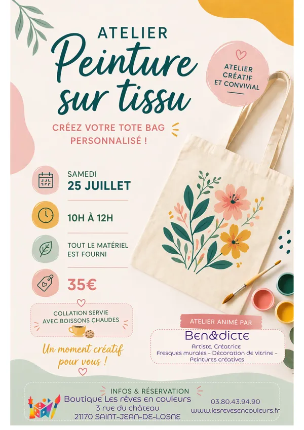 Atelier peinture sur tissu