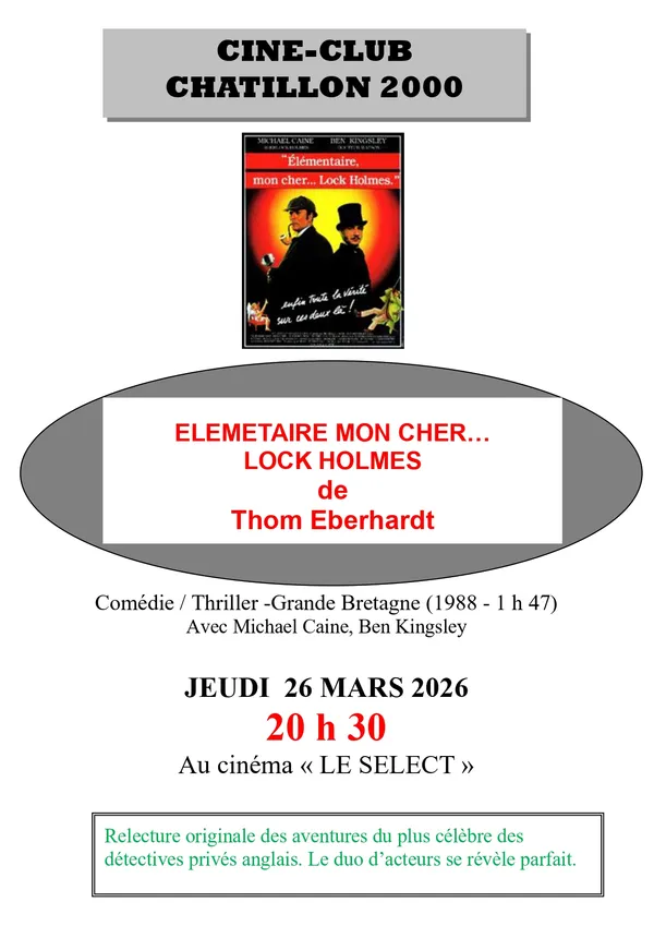 Ciné-club : Elementaire mon cher... Lock Holmes